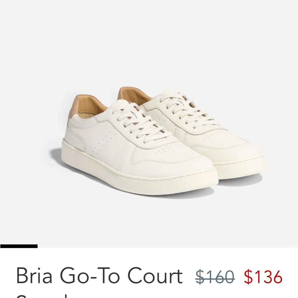 Nisolo White Bria Go-To Court Sneakers
